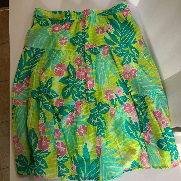 Lily Pulitzer Dopanine Tiered Colorful Summer Travel Skirt Size XS - Picture 9 of 9